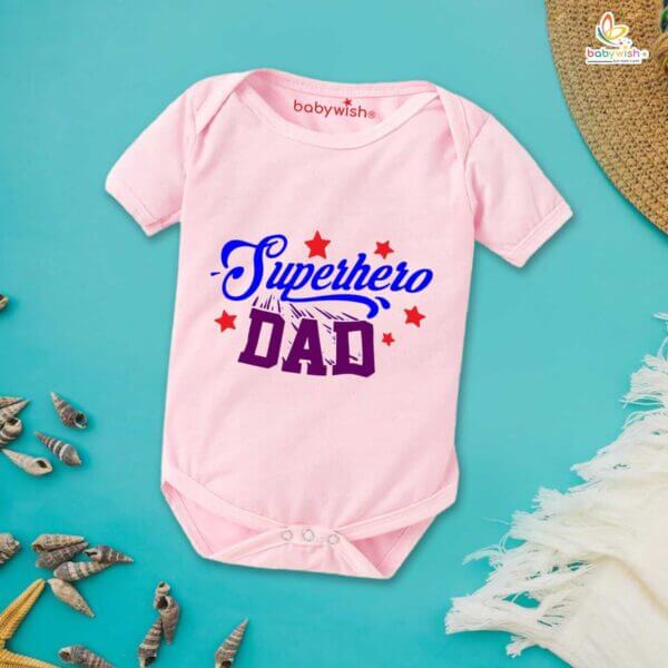 Fathers Day Special Baby Outfit Half Sleeve Unisex Multicolor Romper Onesies for Newborn baby - Image 3