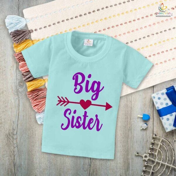 Big Sister T-Shirt | Matching Brother-Sister Outfits | Cute Sibling T-Shirts for Kids | My Brother-Sister Tee | Babywish - Image 2