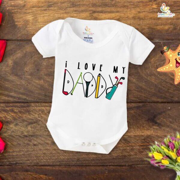 Fathers Day Special Baby Outfit Half Sleeve Unisex Multicolor Romper Onesies for Newborn baby - Image 2
