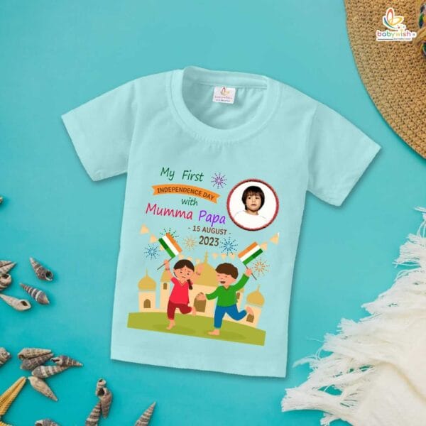 Babywish Independence Day T-Shirt for Boys and Girls 15th August T-Shirts HAPPY INDEPENDENCE DAY - Image 3