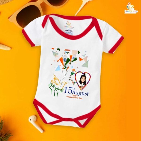 Babywish Independence Day T-Shirt for Boys and Girls 15th August Romper HAPPY INDEPENDENCE DAY - Image 5