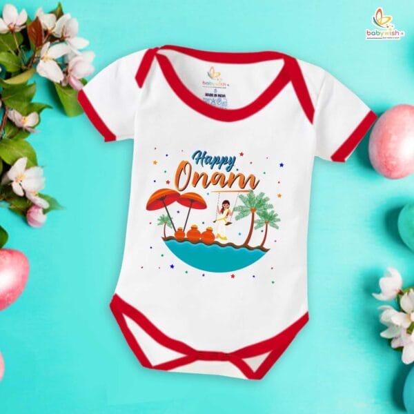 Babywish Onam Romper Brother Sister Matching dress for ONAM - Image 3