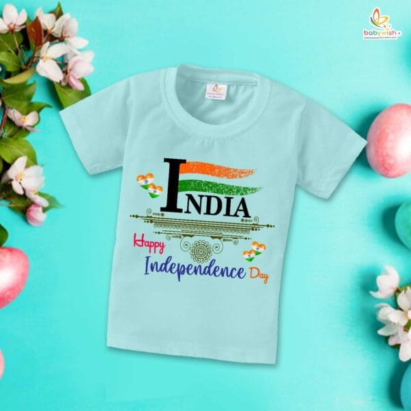 Babywish Independence Day T-Shirt for Boys and Girls 15th August T-Shirts HAPPY INDEPENDENCE DAY - Image 2