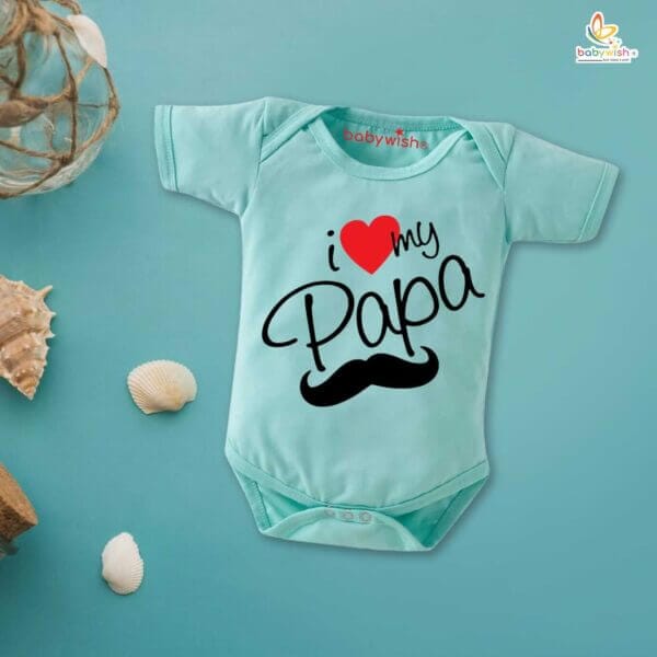 Fathers Day Special Baby Outfit Half Sleeve Unisex Multicolor Romper Onesies for Newborn baby - Image 2