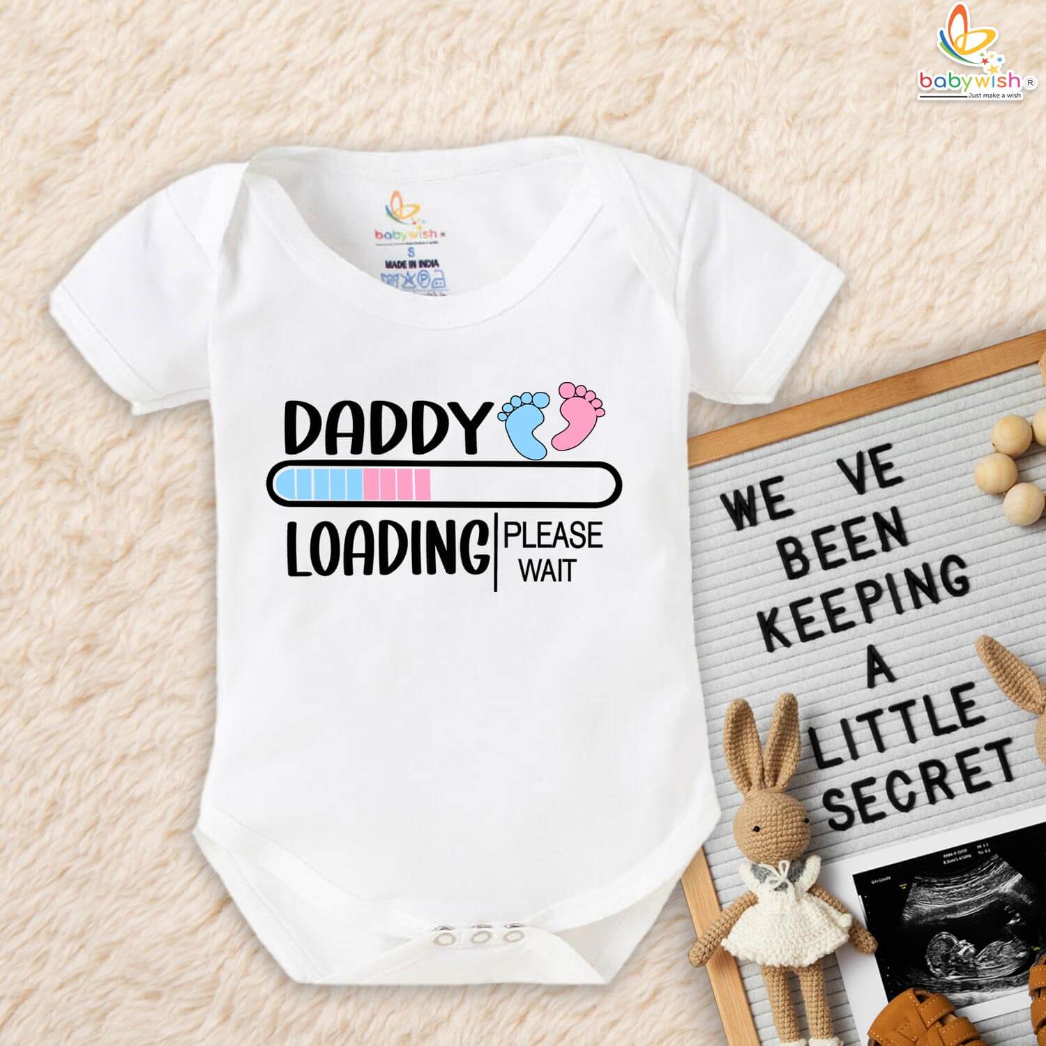  Pregnancy Announcement Outfit | Pregnancy Announcement Romper | Soft Cotton Newborn Reveal Outfit - Babywish