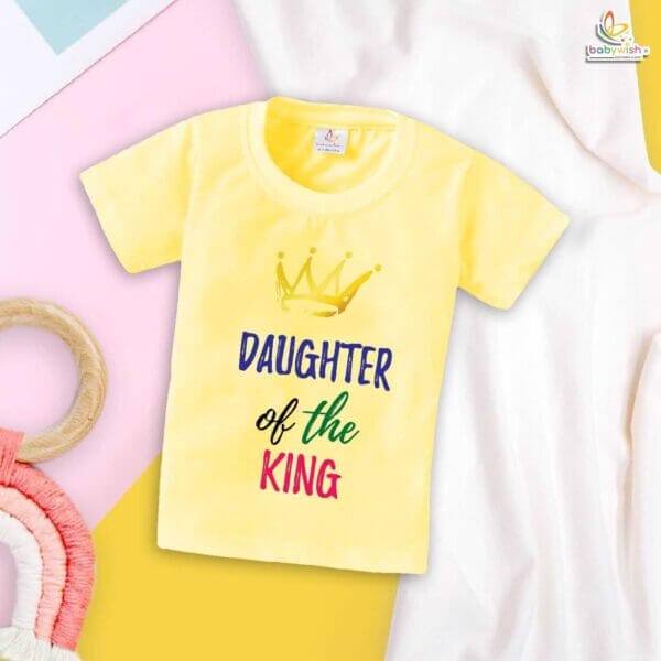 Daughter of a King – Stylish Father T-shirt for Girl Dads | Matching Father-Daughter Outfit Idea | Babywish - Image 4