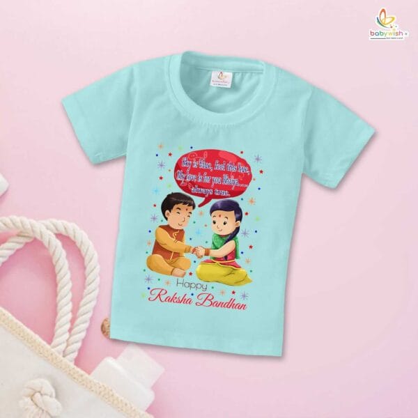 Babywish Rakshabandhan T-Shirt Brother Sister Matching dress Rakshabandhan gift for Rakhi Tee - Image 3