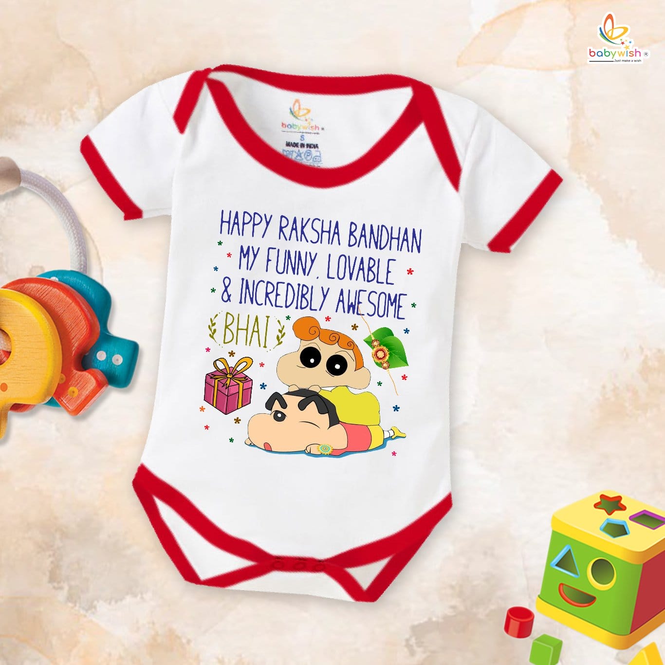 Babywish Rakshabandhan Romper Brother Sister Matching dress Rakshabandhan gift for Rakhi