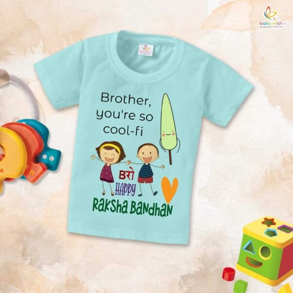 Babywish Rakshabandhan T-Shirt Brother Sister Matching dress Rakshabandhan gift for Rakhi Tee - Image 2