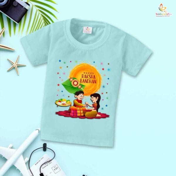 Babywish Rakshabandhan T-Shirt Brother Sister Matching dress Rakshabandhan gift for Rakhi Tee - Image 2