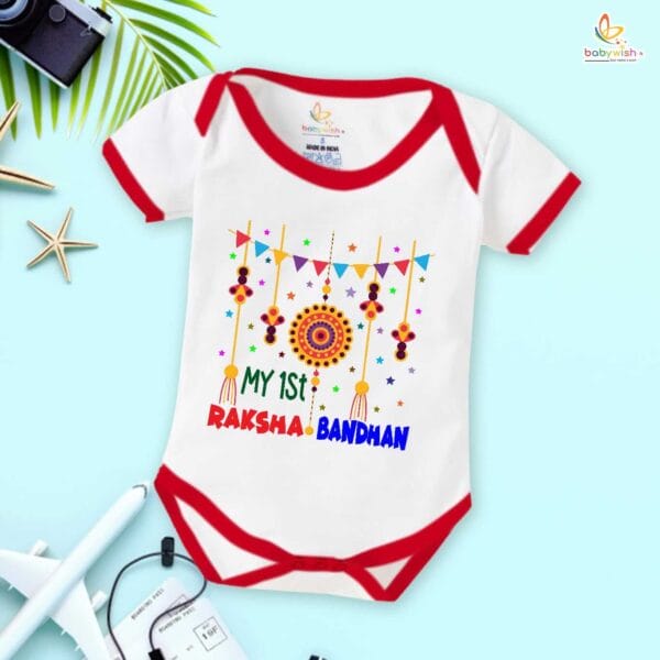 Babywish Rakshabandhan Romper Brother Sister Matching dress Rakshabandhan gift for Rakhi - Image 2