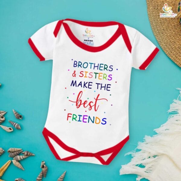 Babywish Rakshabandhan Romper Brother Sister Matching dress Rakshabandhan gift for Rakhi - Image 2