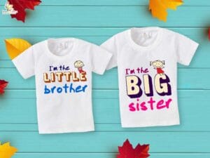 Rakshabandhan Special Combo White T-Shirts Sets for Brother and Sister Combo Pack of 2