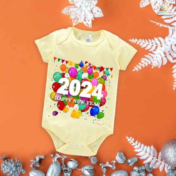 Babywish New Year Romper Clothes My First New Year Bodysuits Decorated Happy New Year - Image 3