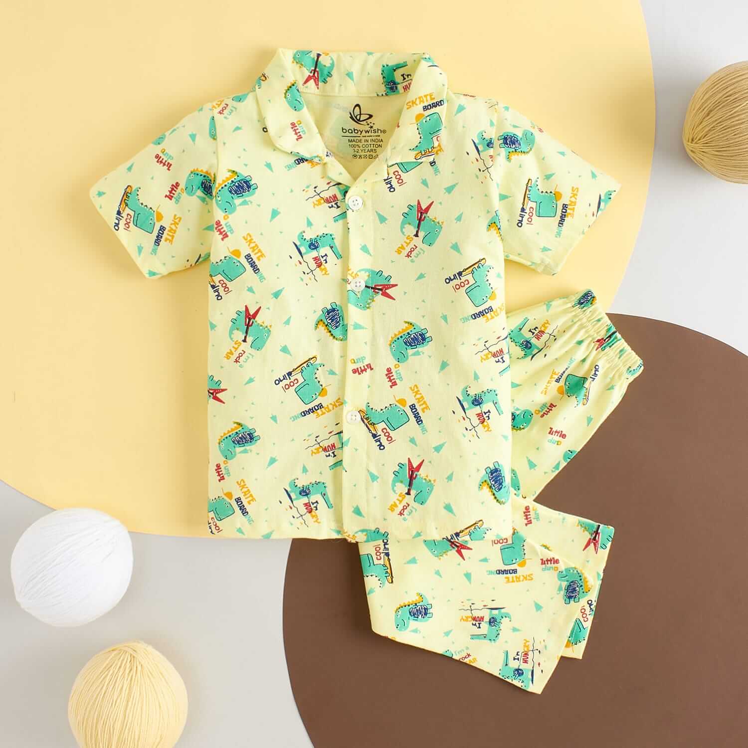 Kids Sleepsuit for Baby Boys and Girls Long Sleeve Topwear and Pajamas Set Baby Clothing Sleepwear Set Dino Theme Perfect for Newborns and Toddlers