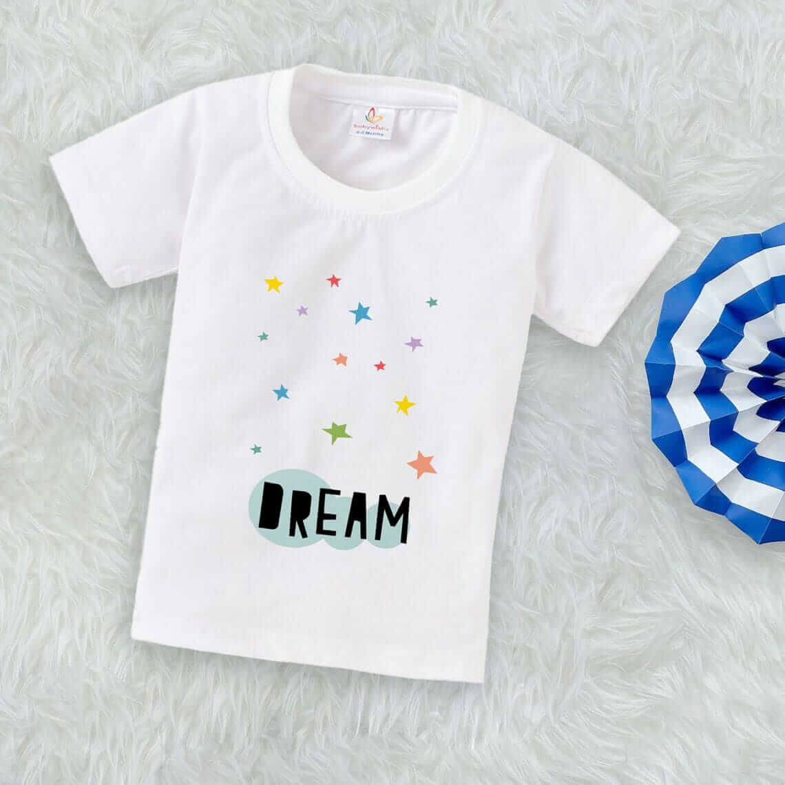 Printable Family T-shirt for Kids Clothes Unisex Newborn Topwear Outfit Cotton Tshirt Half Sleeve Round Neck Dress for Boy n Girl "Dream Star Print"