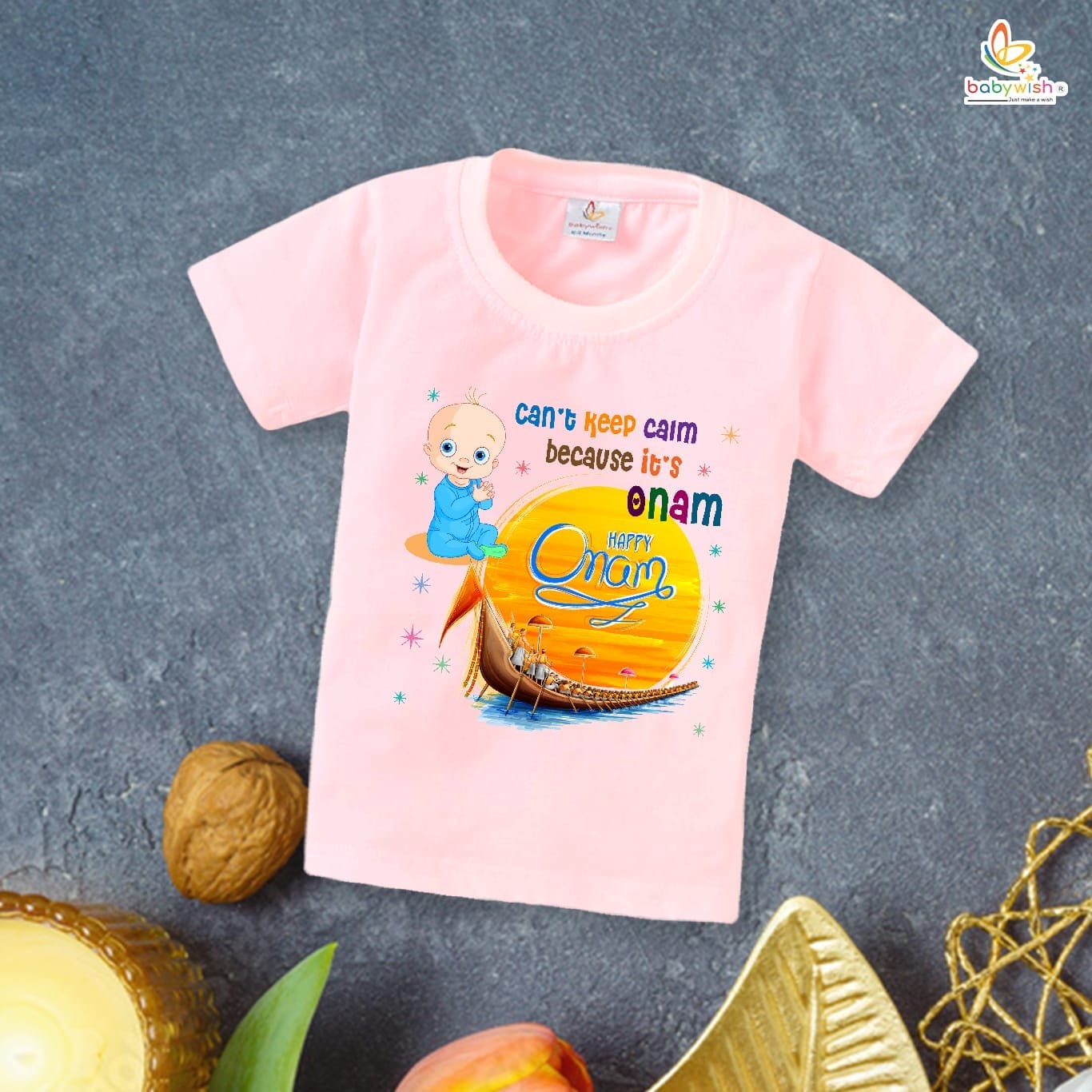 Babywish Onam Festivals Boys and Girls T-Shirt Onam T-Shirts Half Sleeve