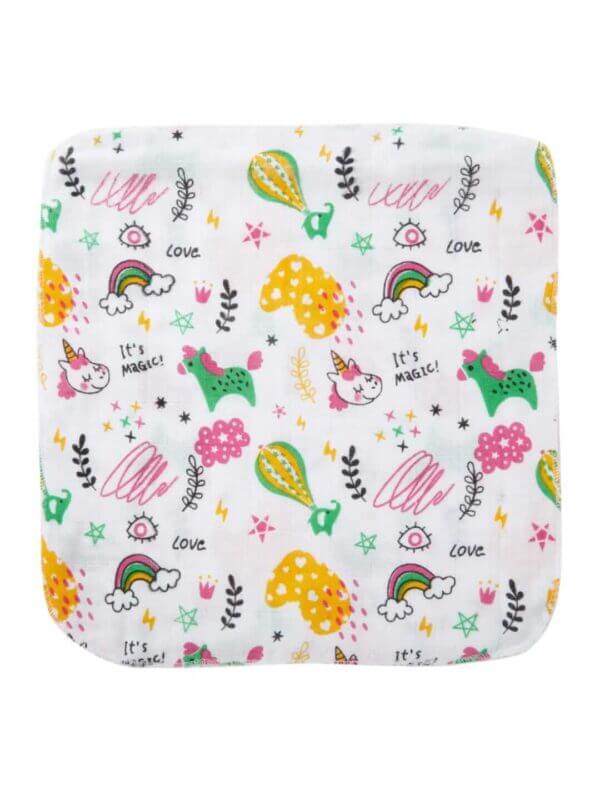 Baby Organic Muslin Washcloths for Newborn face hand towels Combo Pack - Multicolor - Image 6