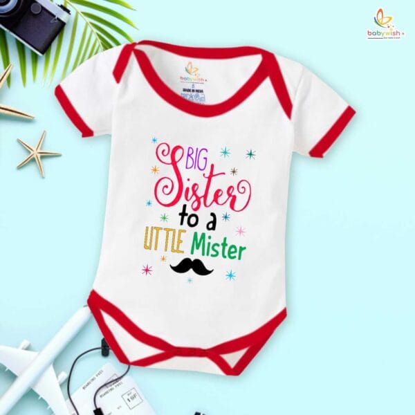 Babywish Rakshabandhan Romper Brother Sister Matching dress Rakshabandhan gift for Rakhi - Image 2
