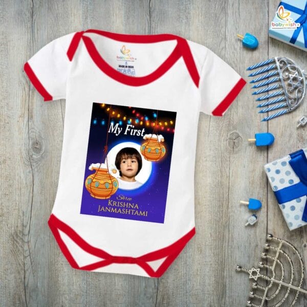 Babywish Dahi Handi Romper Brother Sister Matching dress for DHNDI - Image 3