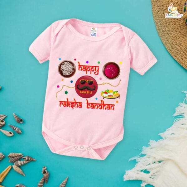 Babywish Rakshabandhan Romper Brother Sister Matching dress Rakshabandhan gift for Rakhi - Image 4