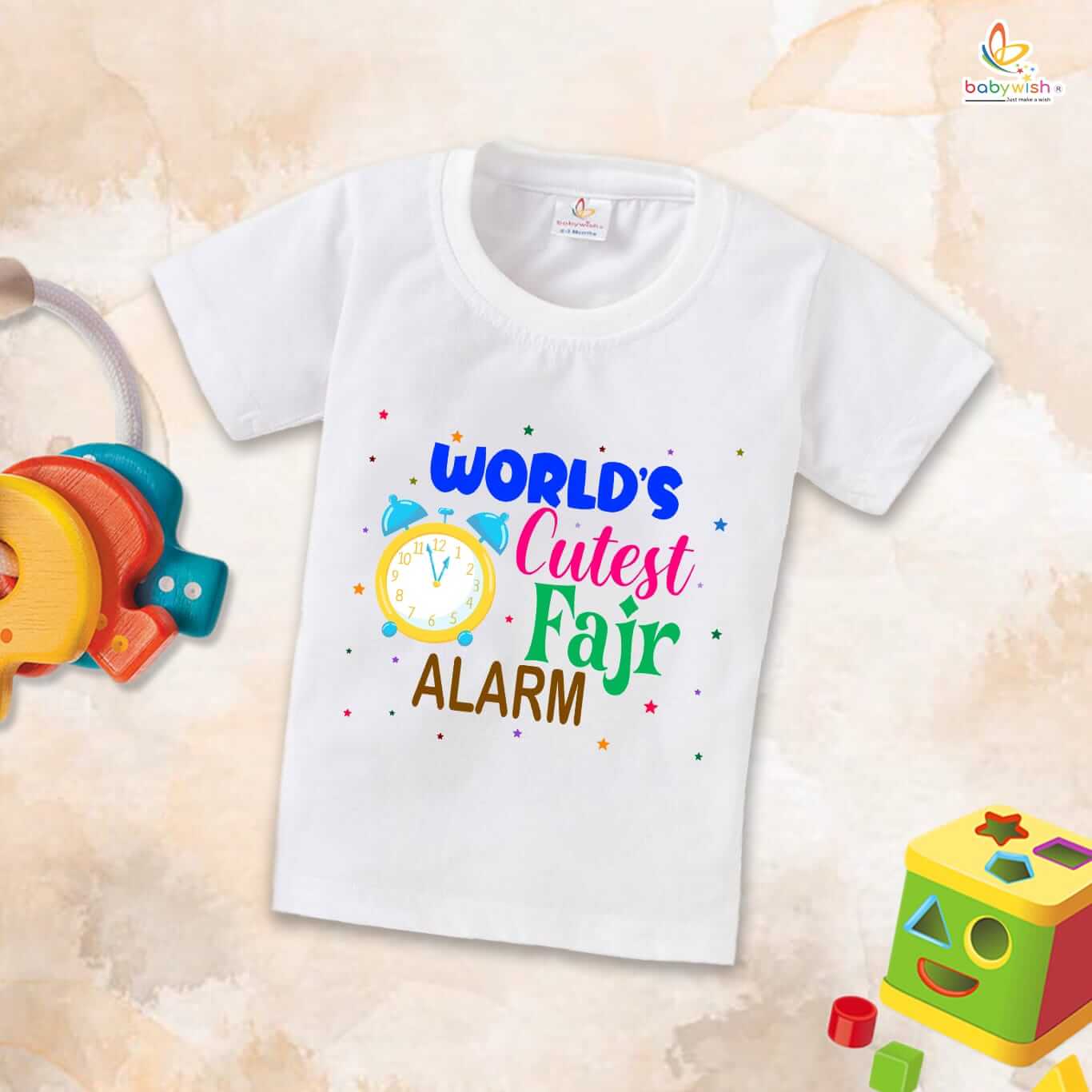 Eid T-shirt for Kids Unisex Ramadan Topwear Outfit | Printed Half Sleeve Unisex T-shirt for Boys & Girls | Festive Eid Clothing for Toddlers
