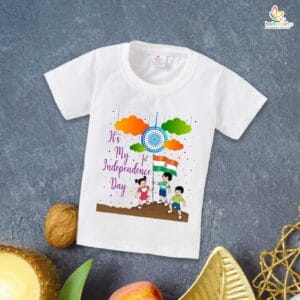 Babywish Independence Day T-Shirt for Boys and Girls 15th August T-Shirts HAPPY INDEPENDENCE DAY