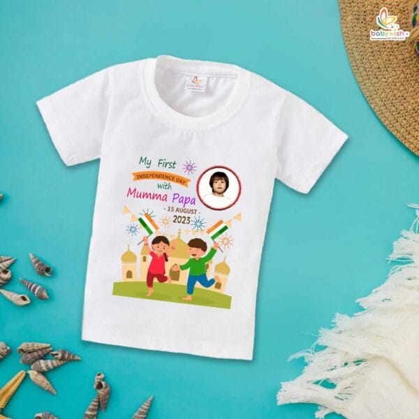 Babywish Independence Day T-Shirt for Boys and Girls 15th August T-Shirts HAPPY INDEPENDENCE DAY - Image 4