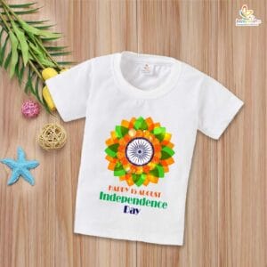 Babywish Independence Day T-Shirt for Boys and Girls 15th August T-Shirts HAPPY INDEPENDENCE DAY