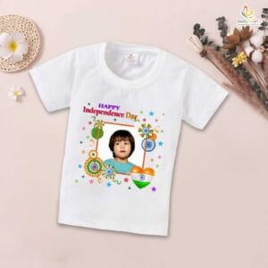 Babywish Independence Day T-Shirt for Boys and Girls 15th August T-Shirts HAPPY INDEPENDENCE DAY