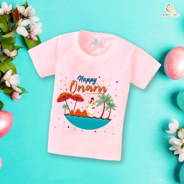 Babywish Onam Festivals Boys and Girls T-Shirt  Onam T-Shirts Half Sleeve - Image 3