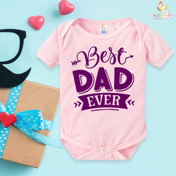 Best Dad Ever Fathers Day Romper Gift for Little Ones | Babywish - Image 3