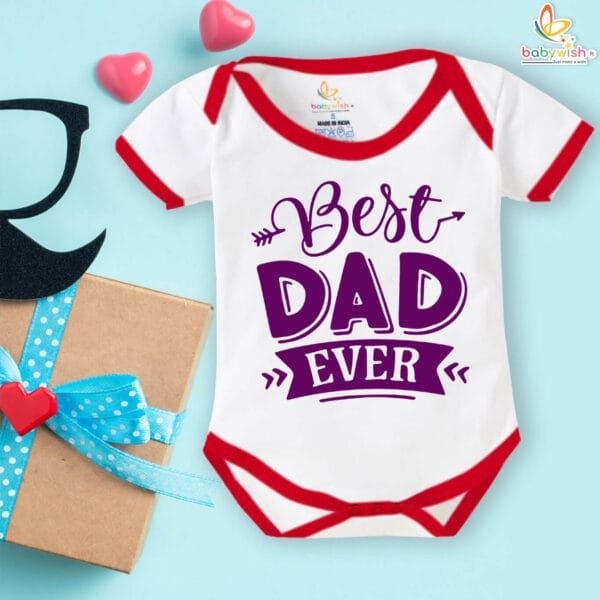 Best Dad Ever Fathers Day Romper Gift for Little Ones | Babywish - Image 5