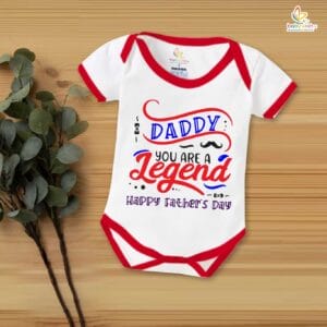 Fathers Day Special Baby Outfit Half Sleeve Unisex Multicolor Romper Onesies for Newborn baby