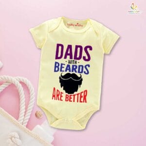 Fathers Day Special Baby Outfit Half Sleeve Unisex Multicolor Romper Onesies for Newborn baby