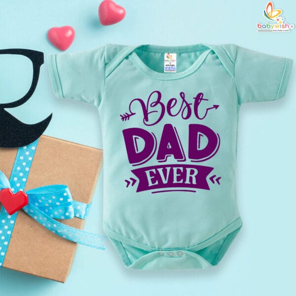 Best Dad Ever Fathers Day Romper Gift for Little Ones | Babywish - Image 2