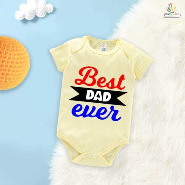 Best Dad Ever Romper – Father & Baby Matching Bodysuit – Cute Baby Clothes for Daddy’s Little One – Soft Cotton Infant Outfit – Babywish - Image 3