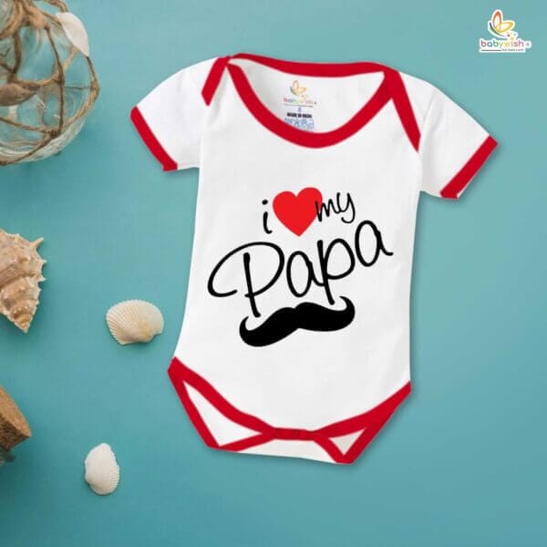 Fathers Day Special Baby Outfit Half Sleeve Unisex Multicolor Romper Onesies for Newborn baby - Image 5