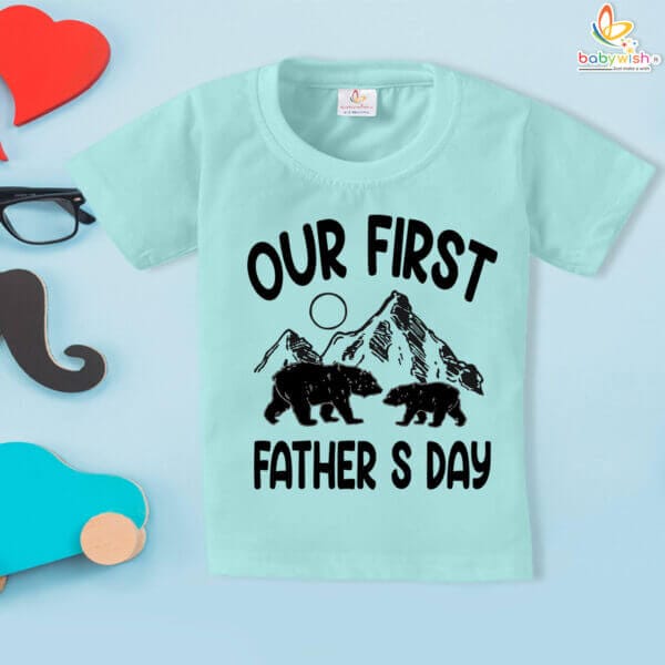 Our First Father's Day Matching Outfit | Baby & Dad Combo T-Shirt Set | Cute Memory-Making Gift for New Dads & Babies | Babywish - Image 2