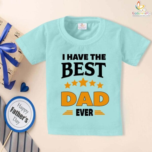 Father's Day Gift for Dad | Best Dad Ever| Kids T-Shirt | Babywish - Image 2