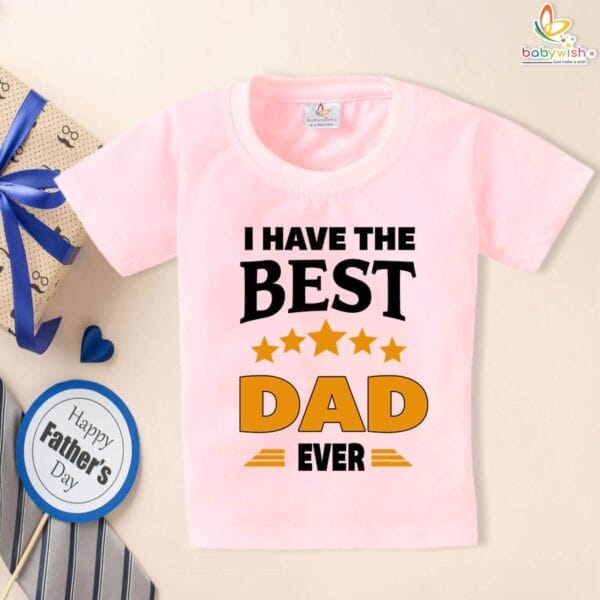 Father's Day Gift for Dad | Best Dad Ever| Kids T-Shirt | Babywish - Image 3
