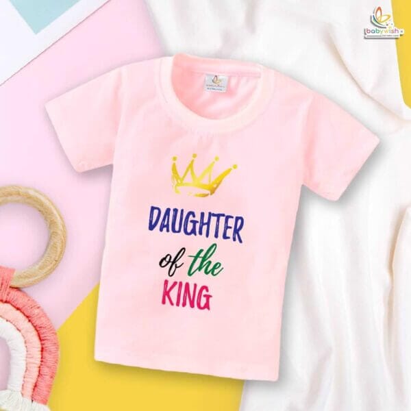 Daughter of a King – Stylish Father T-shirt for Girl Dads | Matching Father-Daughter Outfit Idea | Babywish - Image 3