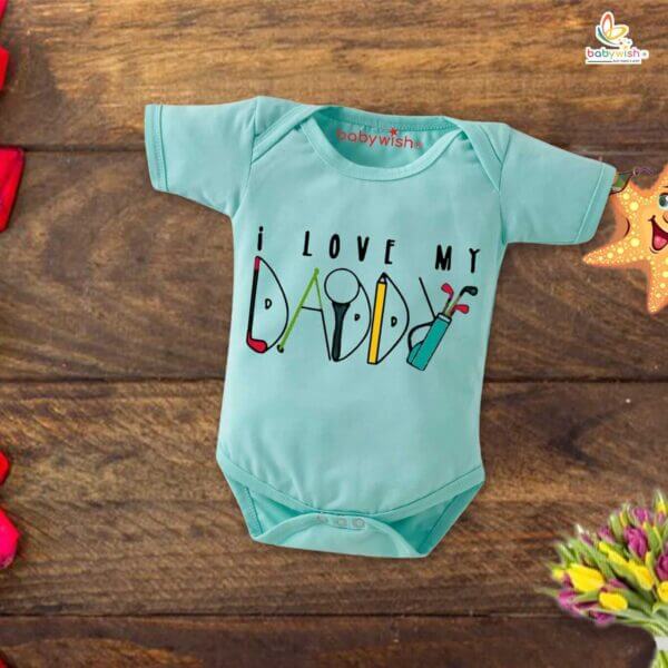 Fathers Day Special Baby Outfit Half Sleeve Unisex Multicolor Romper Onesies for Newborn baby - Image 3
