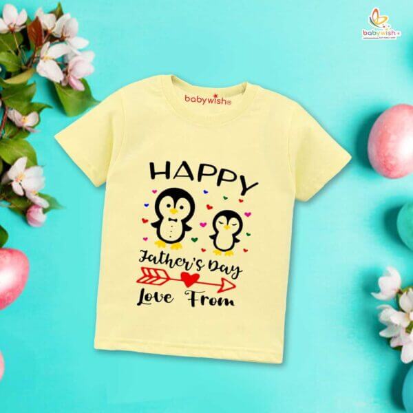 Father's Day Special T-Shirt for Boy’s and Girl’s Half Sleeve Topwear for Unisex Kids | Happy Father's Day Love From| - Image 4