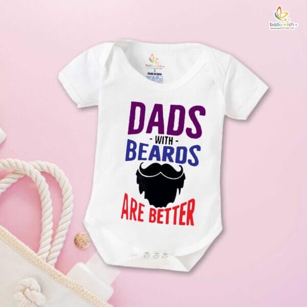 Fathers Day Special Baby Outfit Half Sleeve Unisex Multicolor Romper Onesies for Newborn baby - Image 5