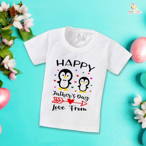 Father's Day Special T-Shirt for Boy’s and Girl’s Half Sleeve Topwear for Unisex Kids | Happy Father's Day Love From| - Image 3