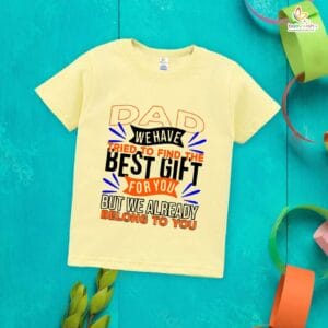 Father's Day Special T-Shirt for Boy’s and Girl’s Half Sleeve Topwear for Unisex Kids | Dad Best For You |