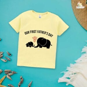 Father's Day Special T-Shirt for Boy’s and Girl’s Half Sleeve Topwear for Unisex Kids