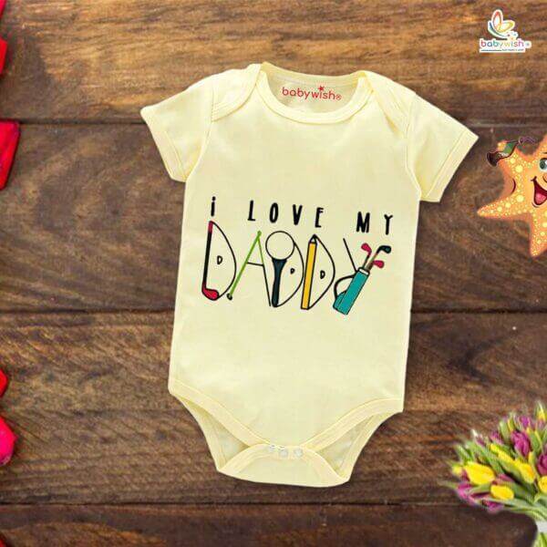 Fathers Day Special Baby Outfit Half Sleeve Unisex Multicolor Romper Onesies for Newborn baby - Image 4