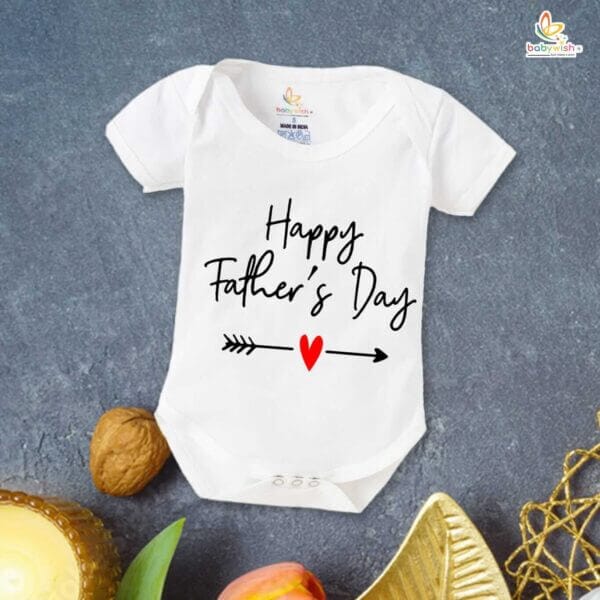 Fathers Day Baby Romper Special Half Sleeve Unisex Newborn Onesie Outfit Cute Gift for Dad Celebration Perfect Newborn Baby Clothes - Image 2